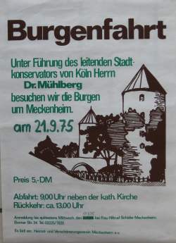 Plakat Burgenfahrt vom 21.9.75